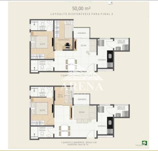 Apartamento de 50m² em torre única na Vila Curuçá!São 02 dormitórios (sendo 01 suíte), sala, cozinh