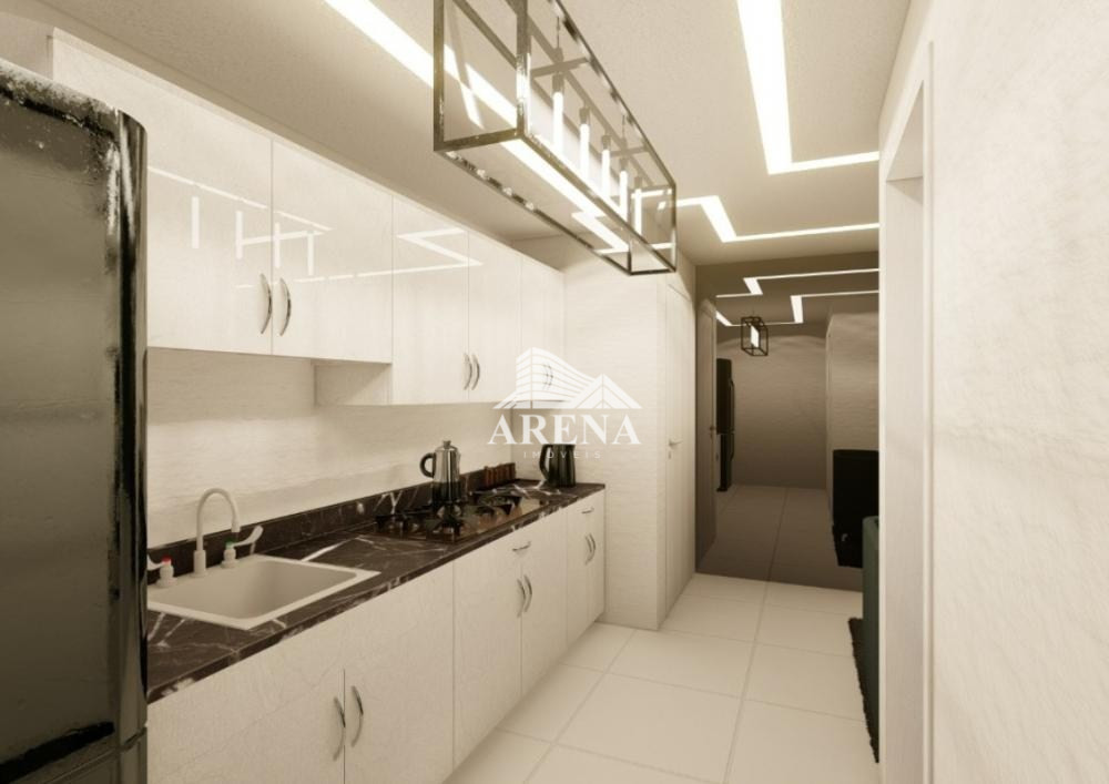 Apto  garden com 60,15 m².(44,15 m² interno, 10,00m²sacada, 9,48m² a/serviço). 2 dormitórios, sendo